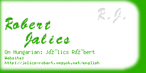 robert jalics business card